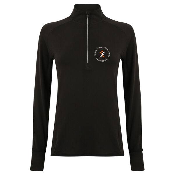 Fonseca Fitness  - Ladies Long Sleeve Zip Neck Performance Top Thumbnail